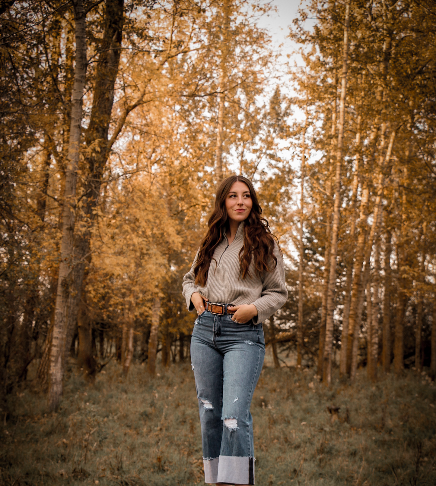 Distressed Straight Leg Jeans