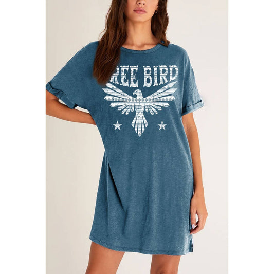 Free Bird Graphic Dress