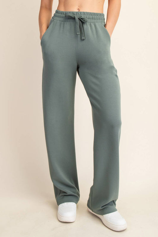 MODAL POLY SPAN SCUBA STRAIGHT PANT