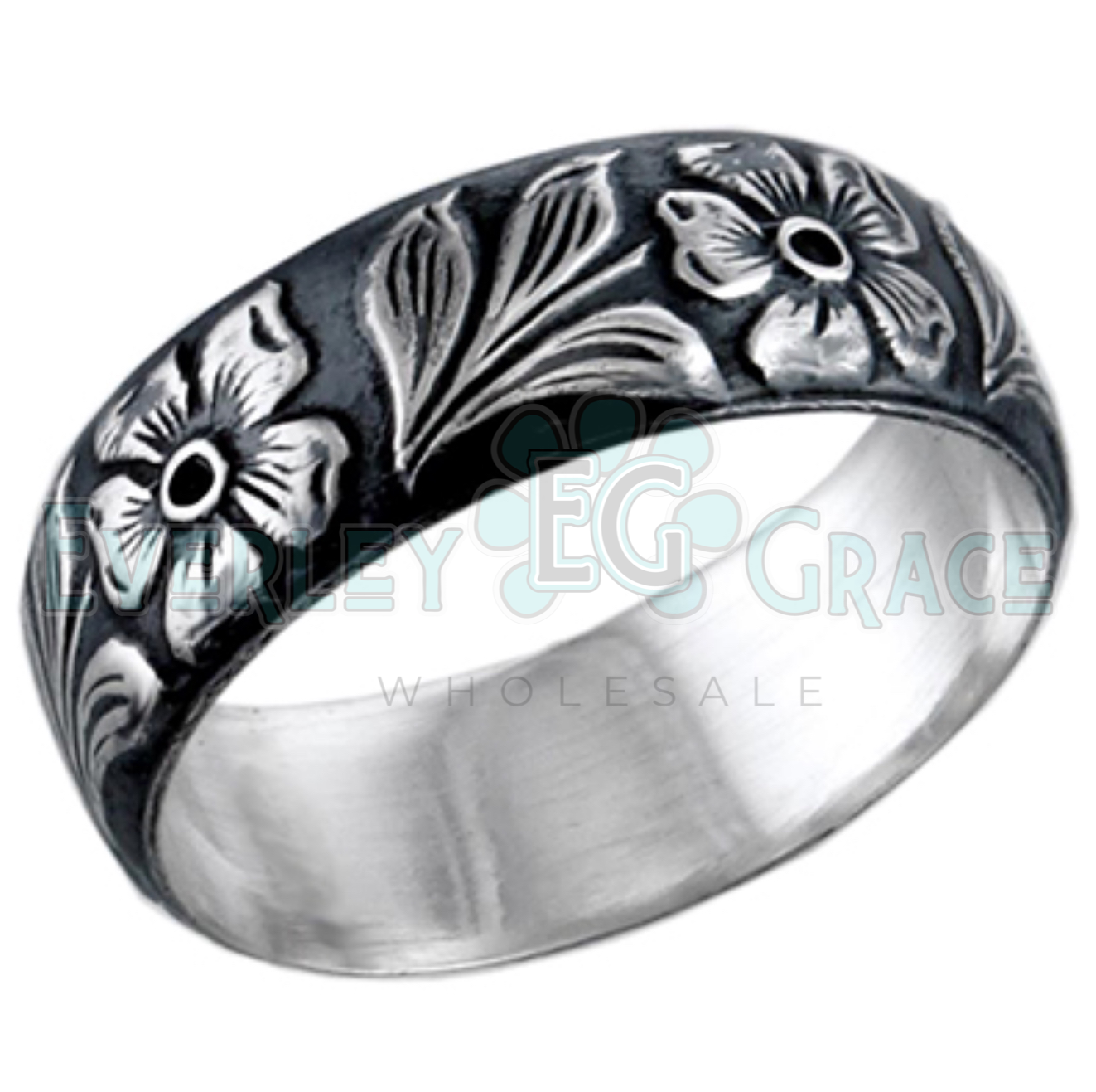 WILDFLOWER STAMPED RING