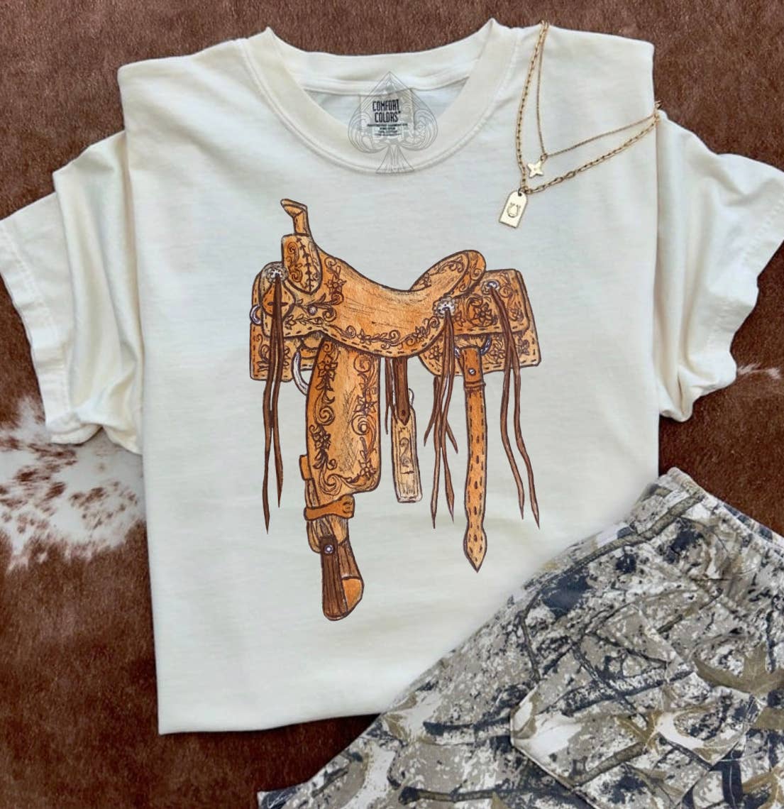Tooled Saddle Graphic Tee