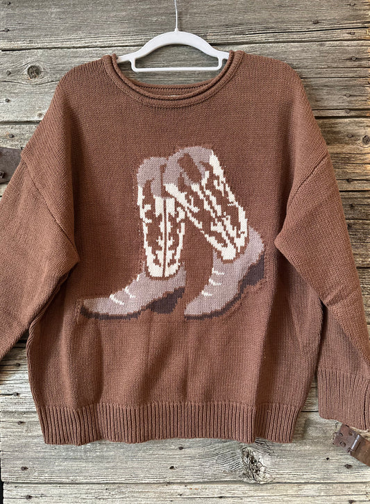 Boots- Knit Sweater