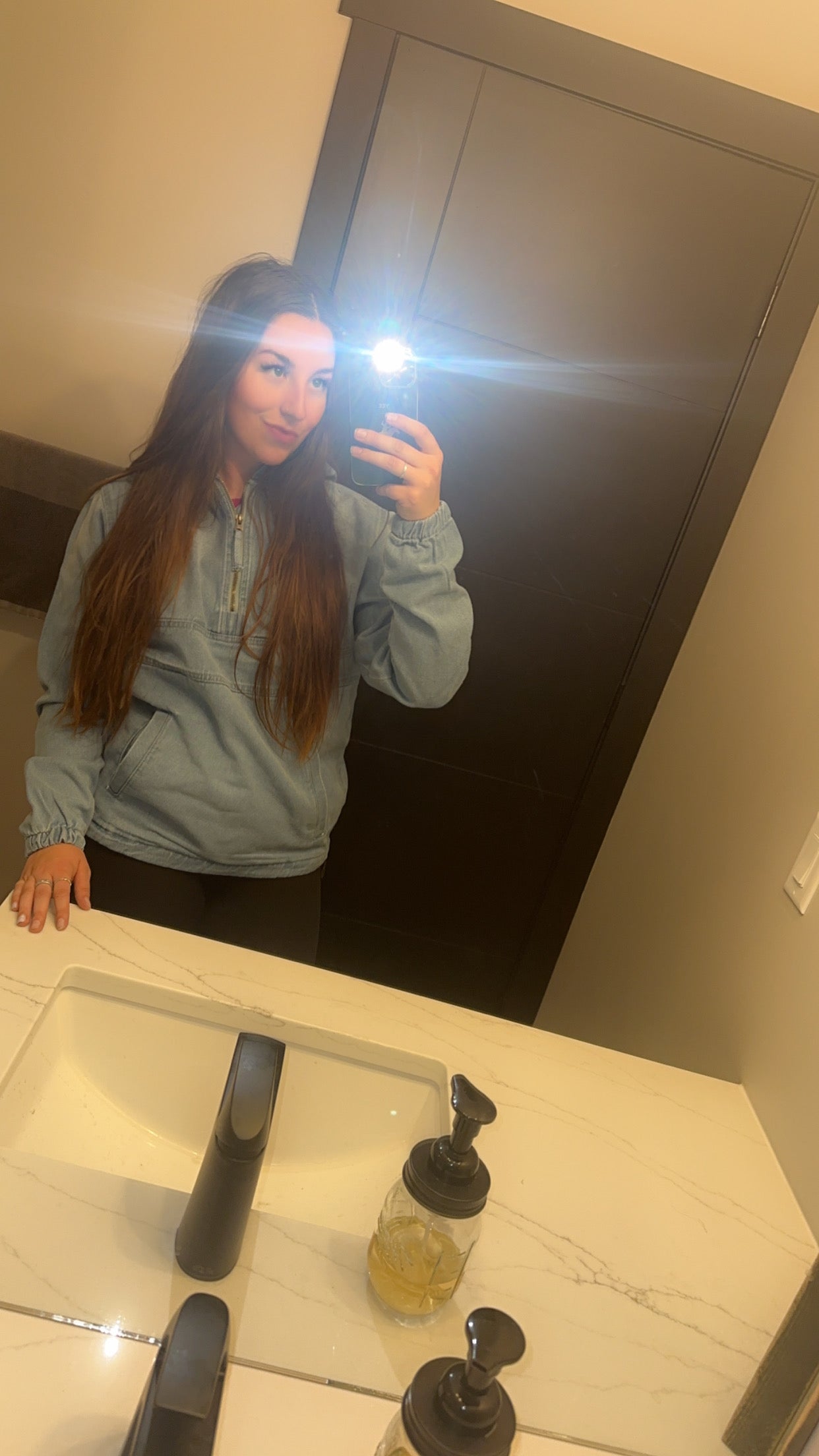 Denim 1/4 Zip