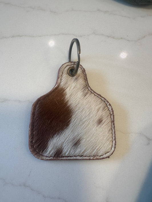Cow Tag Keychain