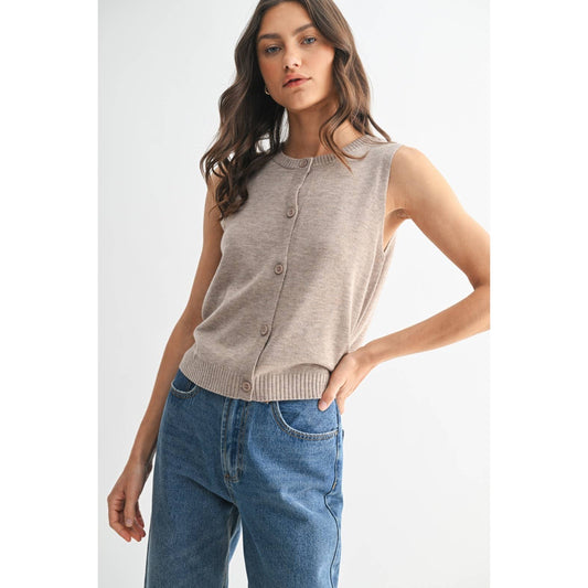 Button-Up Knit Vest
