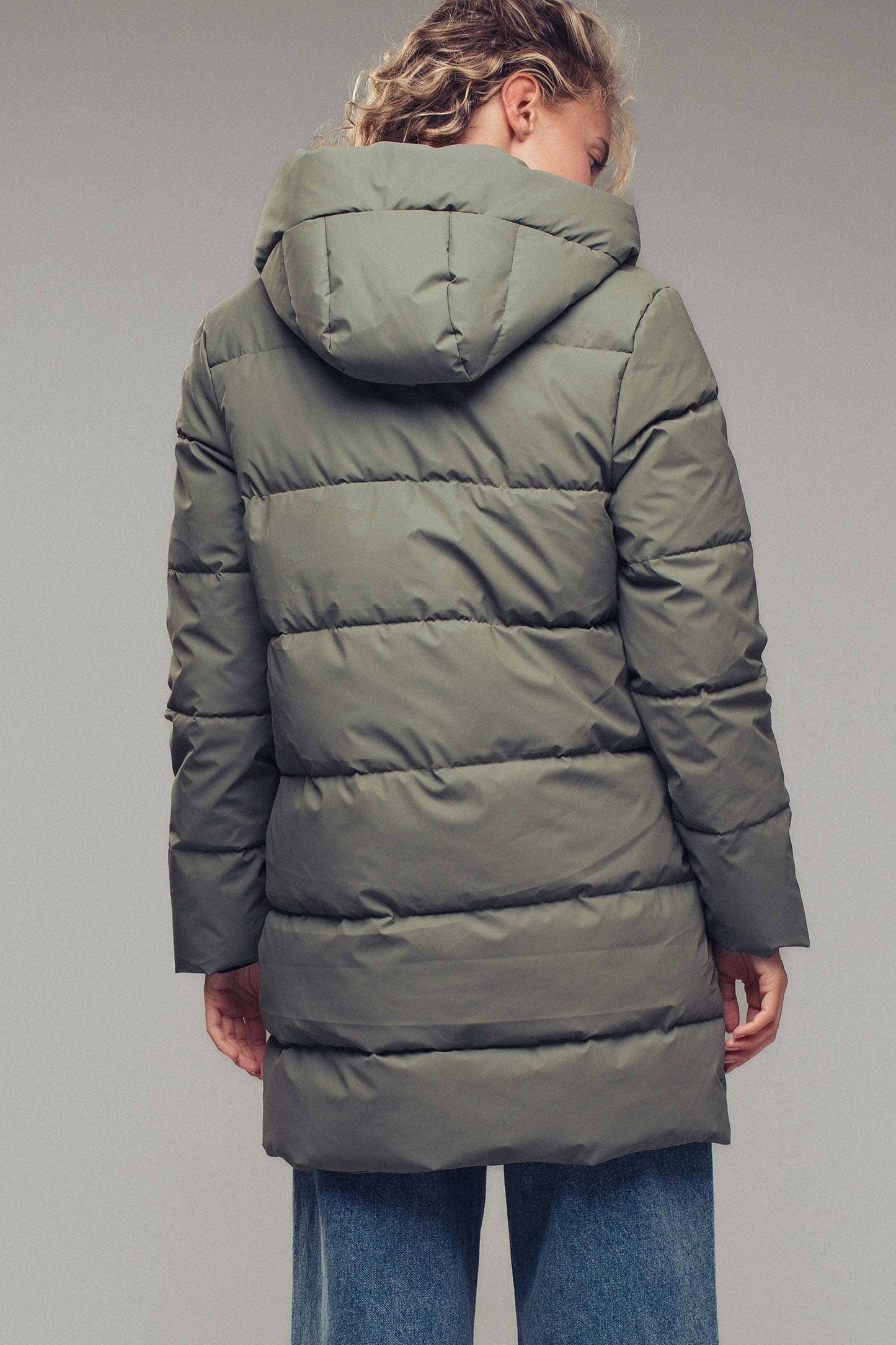 Hooded Longline Quilted Puffer Coat