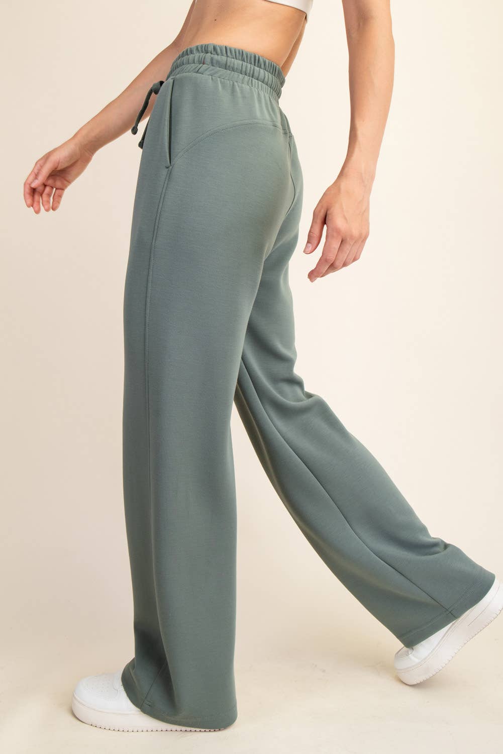 MODAL POLY SPAN SCUBA STRAIGHT PANT