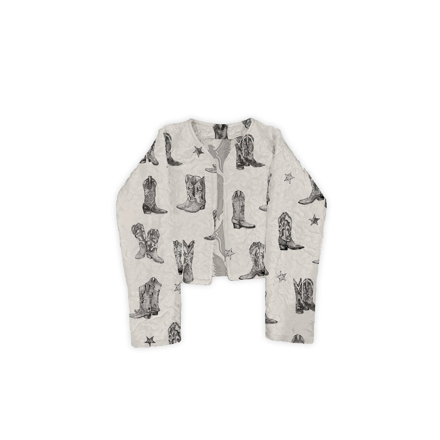 Thunderbird Boots Linen/Black Cropped Jacket