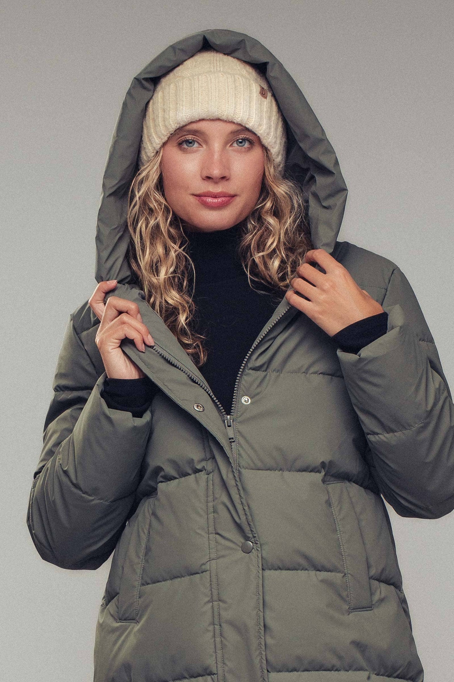 Hooded Longline Quilted Puffer Coat