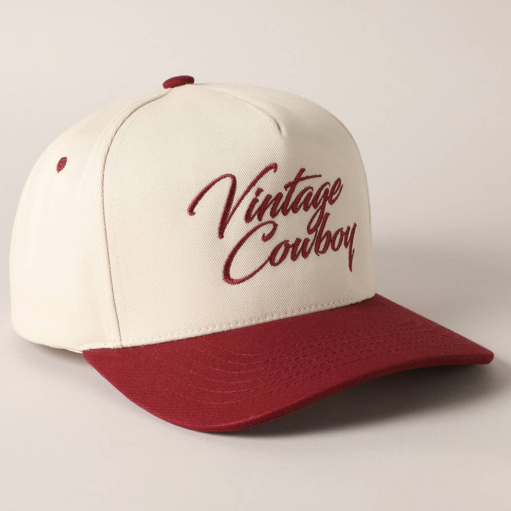 Vintage Cowboy Burgundy