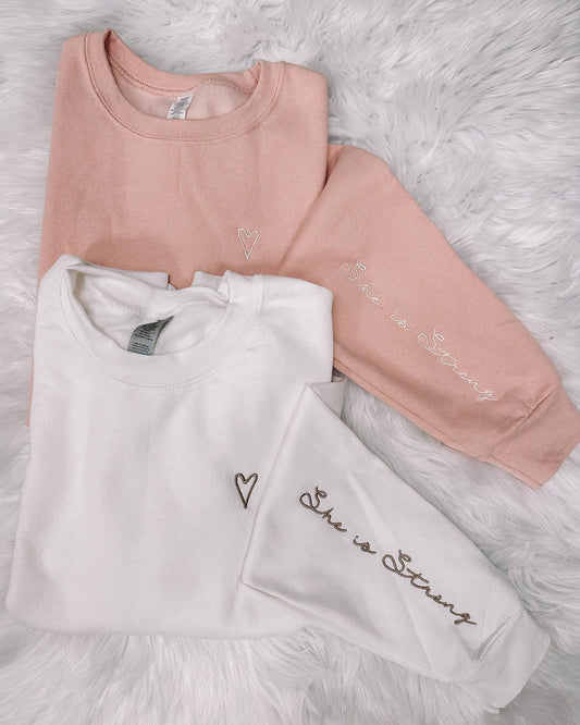 She Is Strong-Blush Pink
