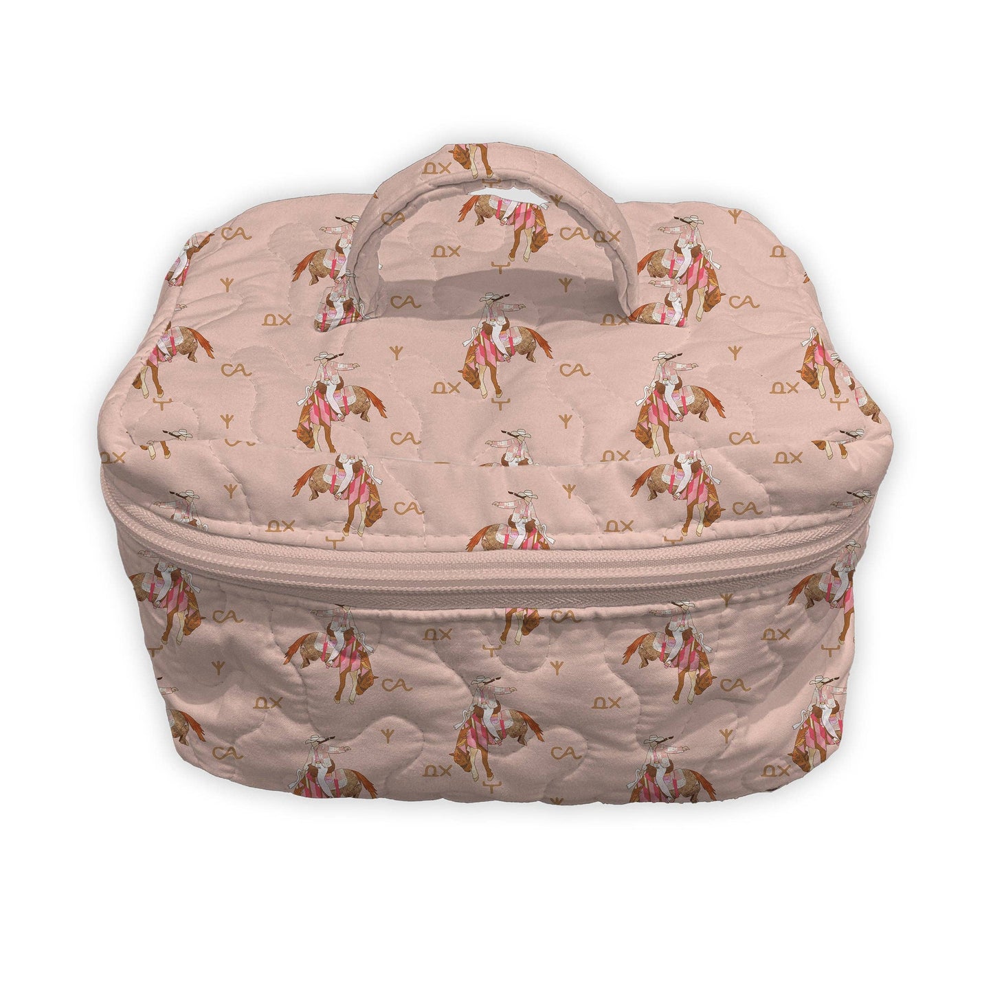 Casey Cowgirl Patchwork Rose Quilted Travel Case