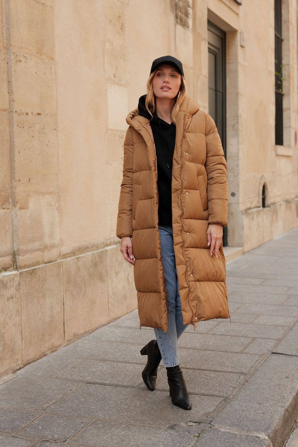 Long Down Jacket- Brown