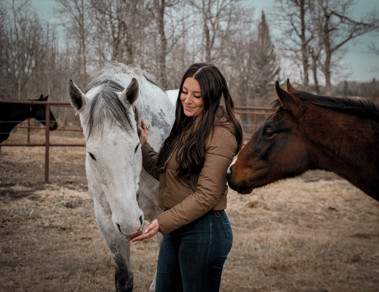 Cozy Drawstring Hooded Puffer Jacket: Chocolate