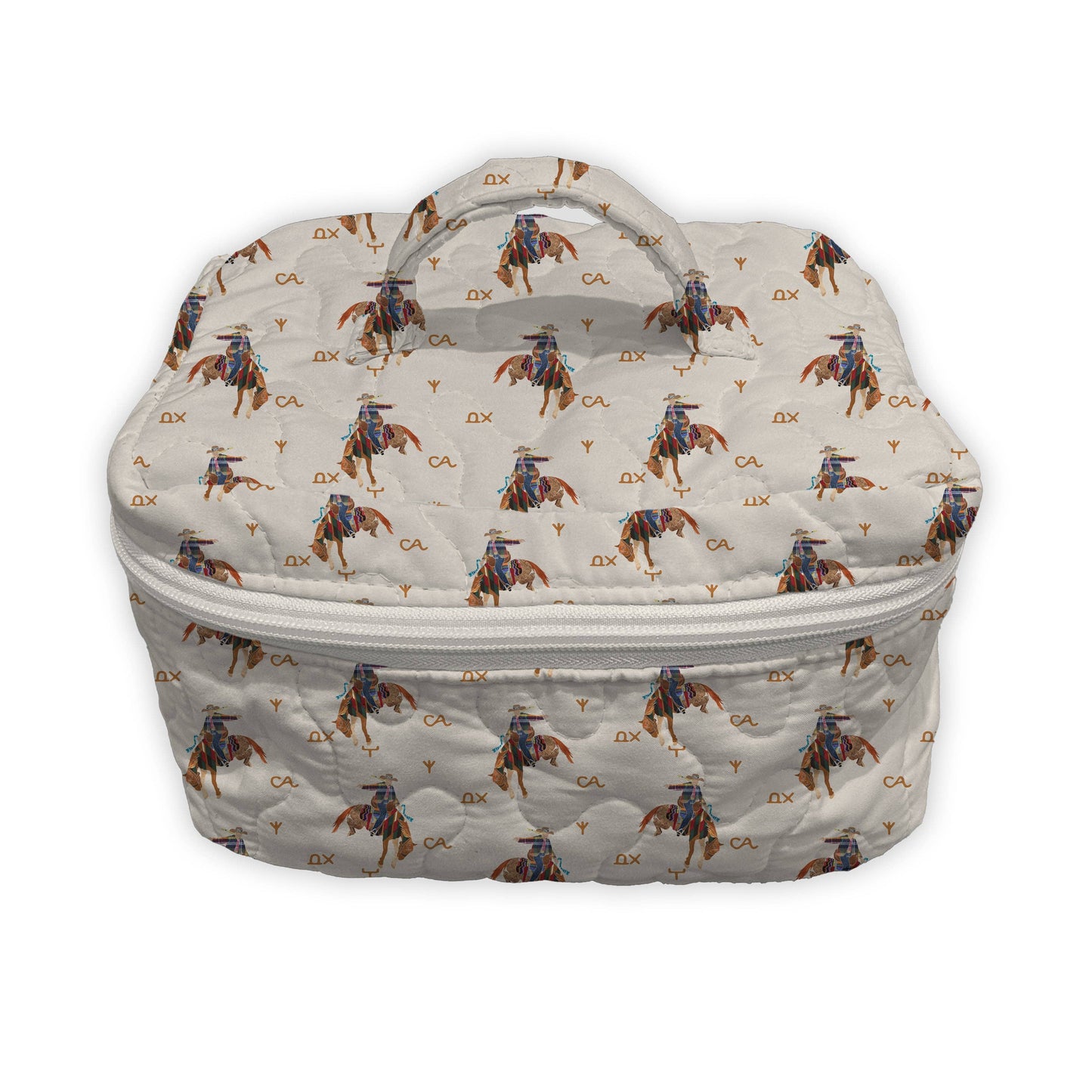 Casey Cowgirl Linen Quilted Travel Case