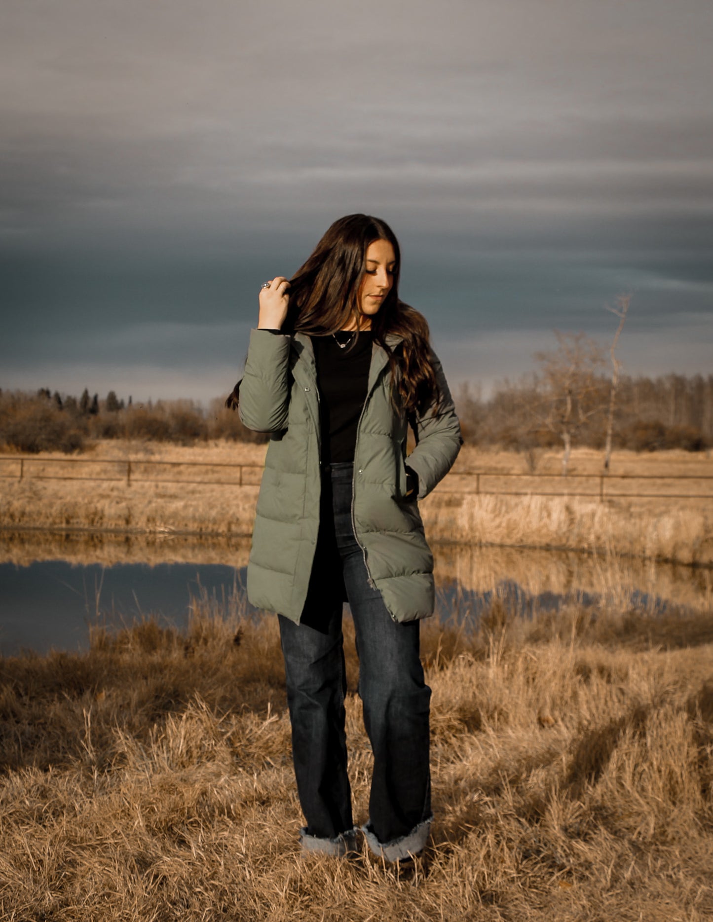 Hooded Longline Quilted Puffer Coat