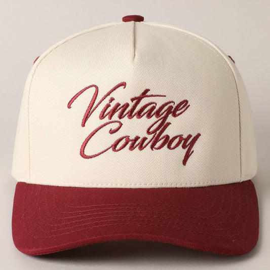 Vintage Cowboy Burgundy