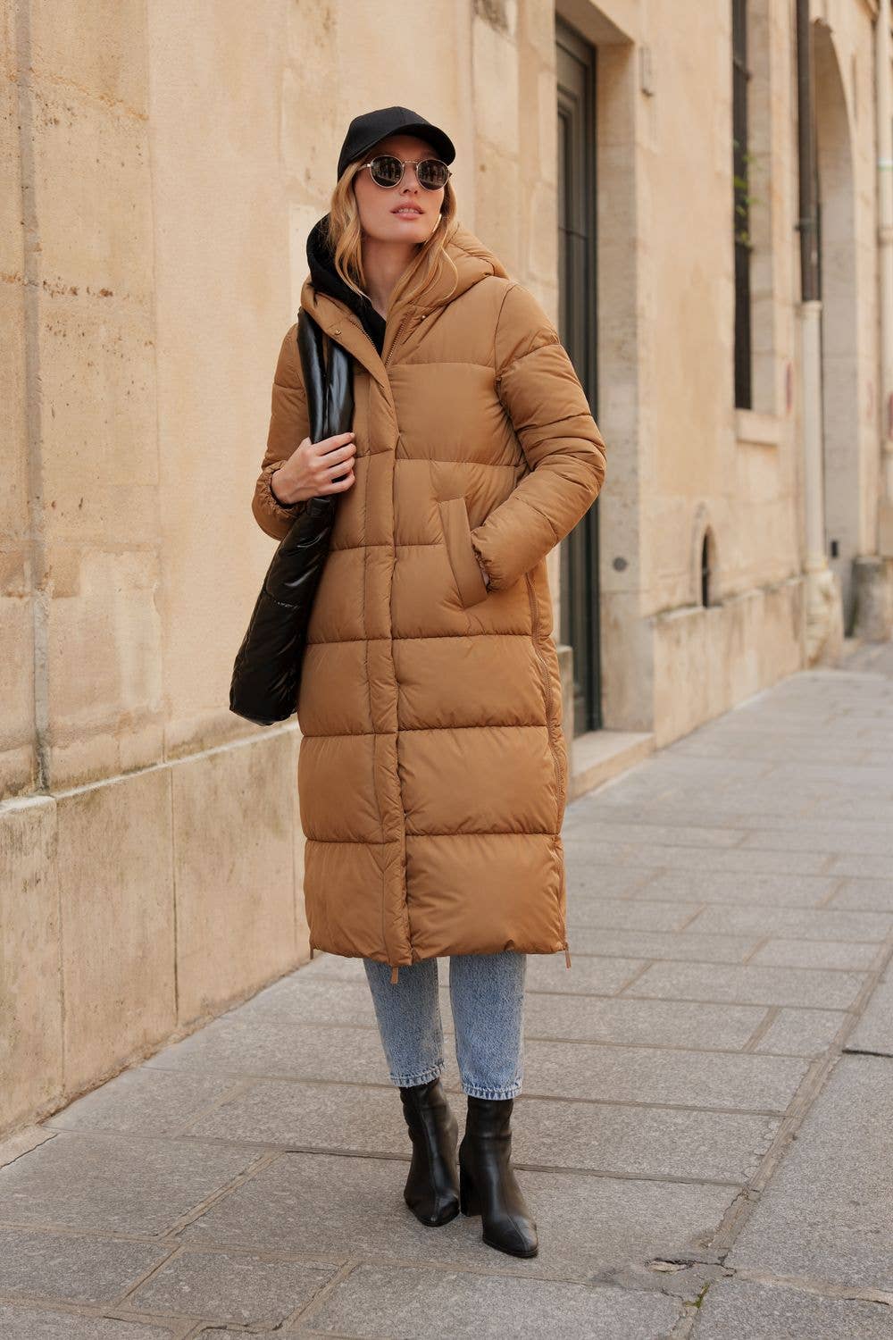 Long Down Jacket- Brown