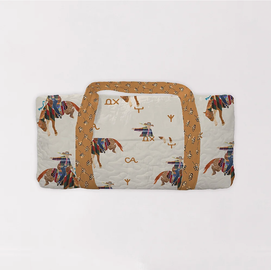 Casey Cowgirl Patchwork Linen Weekender Duffle Bag