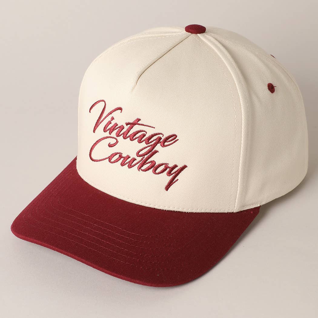 Vintage Cowboy Burgundy