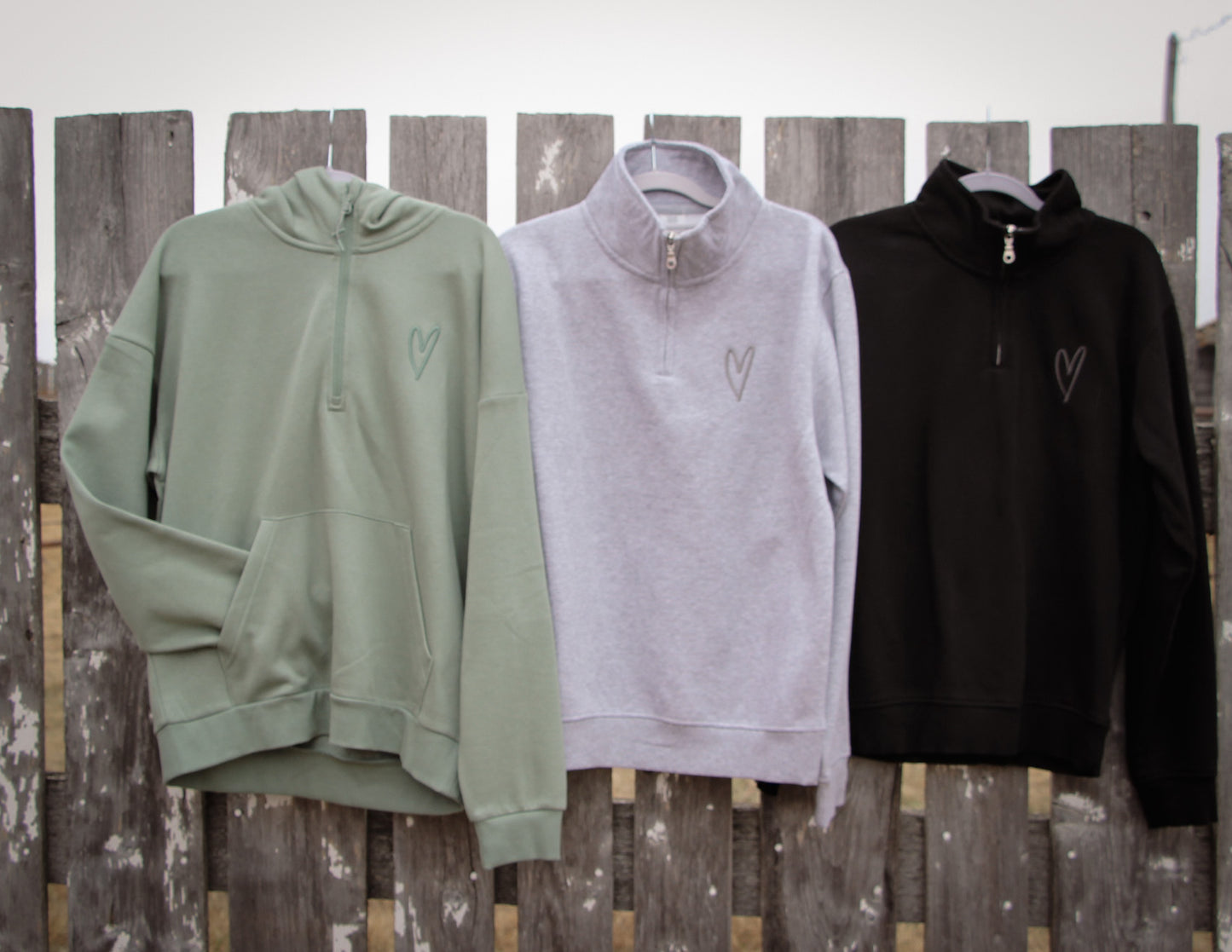 KEEP GOING Embroidered Ultimate 1/2 Zip Scuba Hoodie