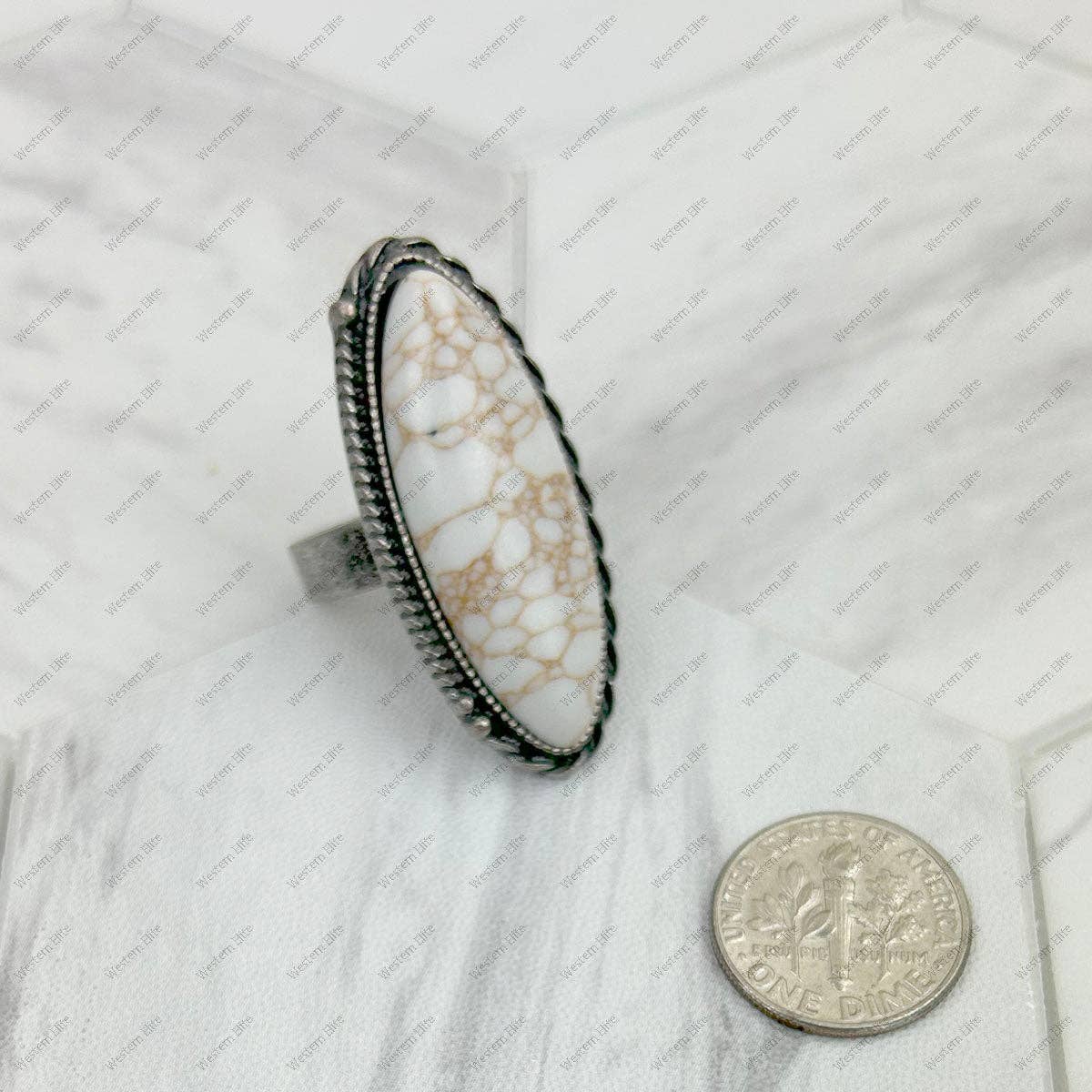Silver Oval Ring
