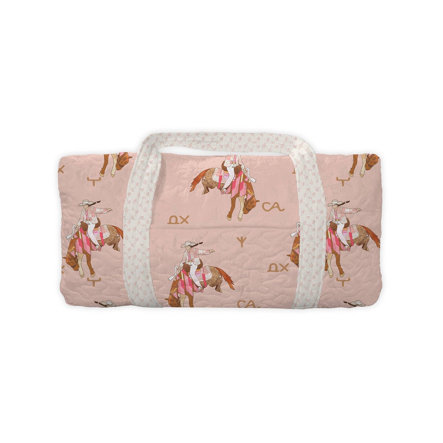 Casey Cowgirl Patchwork Rose Weekender Duffle Bag