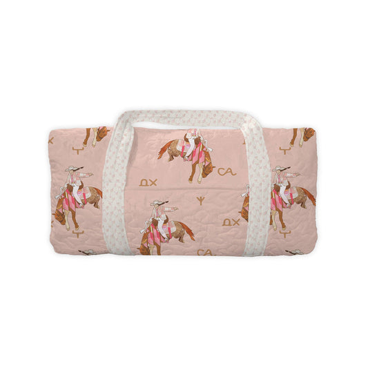 Casey Cowgirl Patchwork Rose Weekender Duffle Bag