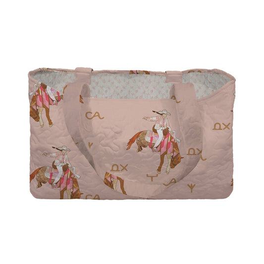 Casey Cowgirl Patchwork Rose Quilted Tote