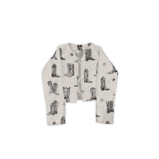 Thunderbird Boots Linen/Black Cropped Jacket